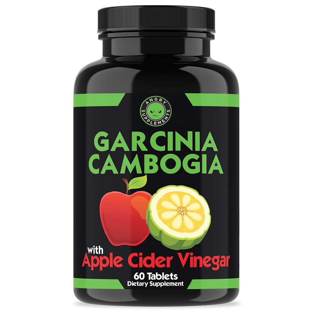 Angry Supplements Garcinia with Apple Cider Vinegar Weight Loss Pills (3-Pack)