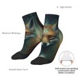 thumbnail image 6 of Fuzoiu Vintage Pattern Fox Print Adult Socks, Crew Moisture-wicking Socks, Unisex Cushion Crew Socks,Casual Sports Ankle Socks, 6 of 7