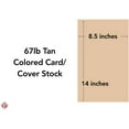 thumbnail image 5 of Tan Menu Legal Size 8.5 x 14 Inches 67 Vellum Bristol Lightweight Card Stock Paper Cover | 1 Ream of 250 Sheets Per Pack, 5 of 5