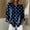 Dark Blue, variant on Polka Dot Shirt Button Down Shirts for Women Collared Tops Long Sleeve Tops Summer Tops Fall Outfits Tops for Women Trendy Fall Fashion Fall Tops Workout Tops