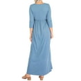 thumbnail image 4 of Mother Bee Maternity V-Neck 3/4 Sleeve Ruched Waist Dress, 4 of 4