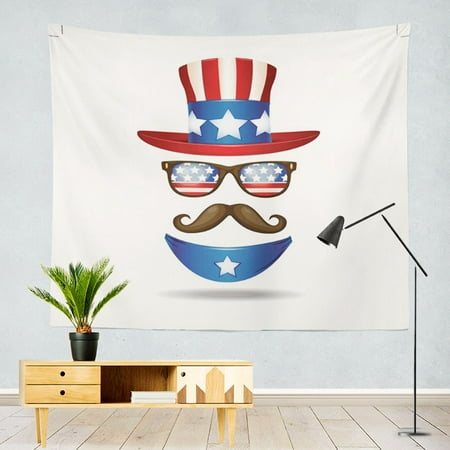 Image of Lloopyting Room Decor Wall Decor Living Room American Flag Patriotic Photo Background Cloth Independence Day Party Decor Home Decor Room Decor 95*73cm