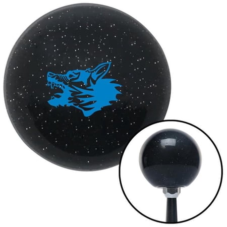 American Shifter Blue Angry Dog Black Metal Flake Shift Knob with M16 x 1.5 Insert Shifter Auto Brody