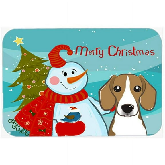 Carolines Treasures  Snowman With Beagle Mouse Pad- Hot Pad & Trivet