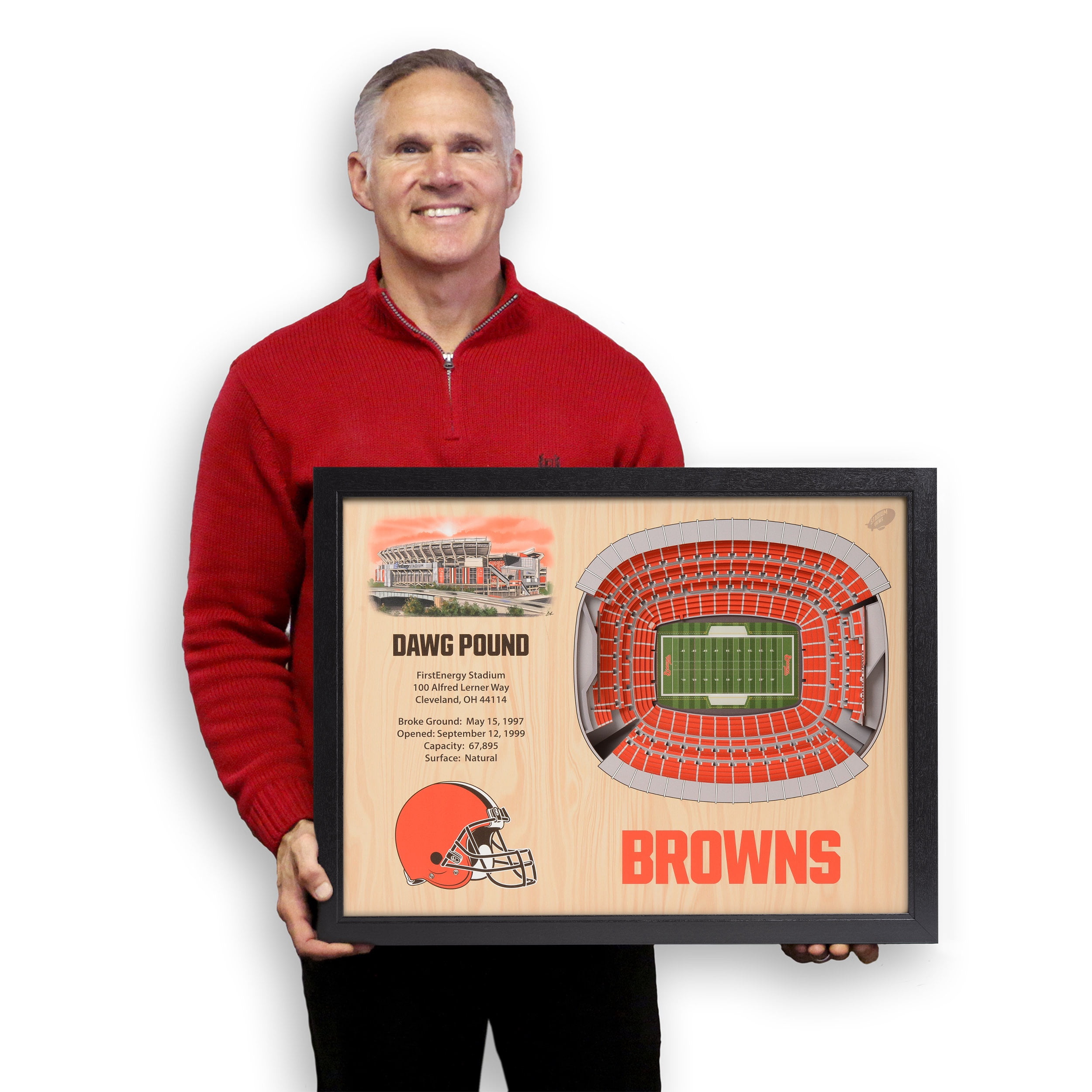 YouTheFan NFL Cleveland Browns 25-layer Stadiumview Wall Art