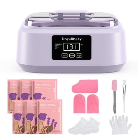 EasyinBeauty Paraffin Wax Machine for Hands and Feet 3000ml Touchscreen Warmer with 6 Lavender Wax Packs