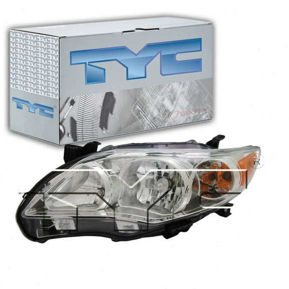 TYC Left Headlight Assembly compatible with Toyota Corolla 2011-2013