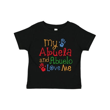 

Inktastic My Abuela and Abuelo Love Me Gift Toddler Boy or Toddler Girl T-Shirt