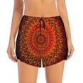 thumbnail image 4 of Lsque Mandala Printed Women's Running Shorts with Liner Pockets,Elastic Quick Dry Workout Athletic Gym Yoga Shorts,Womens High Waist Shorts-XX-Large, 4 of 9