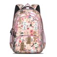 thumbnail image 2 of Poodle Dog and Flower Floral Backpack for School,Cute School Bag,Schoolbag with Adjustable Shoulder Straps & Padded Back,16.9 Inch, 2 of 5