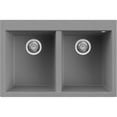 thumbnail image 1 of 31.5" x 20.88" x 8.5" Granitek Double Bowl Drop-In Kitchen Sink - Titanium, 1 of 2