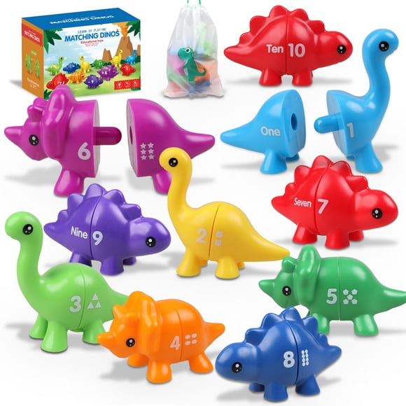 Juguetes de dinosaurios Montessori para niños pequeños Anzimo de 1 a 4 años con bolsa
