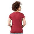 thumbnail image 2 of Women's G-III 4Her by Carl Banks  Red Houston Texans Super-Slim Fit Lightweight Subtle Football V-Neck T-Shirt, 2 of 3
