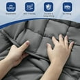 thumbnail image 4 of JUSTLET Weighted Blanket for Adults, Soft and Breathable Heavy Blanket with Premium Glass Breads , Prefect for Most People's Body, Easy Care, 25 lbs 80"x87" , Grey, 4 of 9