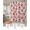 thumbnail image 7 of Thanksgiving Shower Curtain Set ，Waterproof Fabric Shower Curtains Pink Pumpkin Shower Curtains for Bathroom,Bathroom Decor 72"x78", 7 of 7