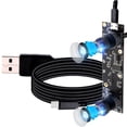 thumbnail image 1 of Module de Caméra USB Double Objectif 1080p 3D Stéréo VR HD Jumeau Lumineux Caméra 2mp Double Objectif Vidéo Webcam Module, Web Caméra Board Module M9 Objectif 90 Degrés Web Cam pour Raspberry Pi, Fenêtres, Mac, 1 of 3