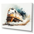 thumbnail image 2 of DESIGN ART Designart "Train On The Tracks" Transportation Train Canvas Prints 32 in. wide x 16 in. high, 2 of 5