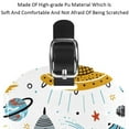 thumbnail image 4 of Square 2Pack PU Leather Rocket Planet Cruise Luggage Tag with Privacy Cover and Name ID Tag for Travel Handbags Backpacks Luggage Tags, 4 of 6