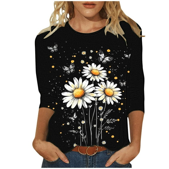 LiMoi Fall Blouses for Women 2025 Dressy Womens Tops Tall 3/4 Sleeve Womens Tops Casual Womens Blouses Fall Reorder Items