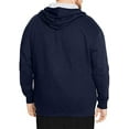 thumbnail image 5 of Champion Men Zip Up Hoodie, Big and Tall Fleece Jacket Men, Perfect Zip Hoodie Navy, 5 of 7