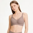 thumbnail image 2 of Wire-free V-neck Mesh Comfortable Soft Support T-shirt Bra Plus Size Cup, 2 of 2