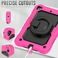 thumbnail image 3 of TECH CIRCLE Case for Apple iPad Mini (7.9") Tablet - [Built with Screen Protector] Heavy Duty Protection Rugged Case with Kickstand Portable Handle Drop Proof Cover, Rose, 3 of 10