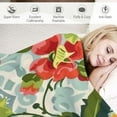 thumbnail image 3 of Chilfamy Flowers Flowery Pattern Super Soft Flannel Blanket for Bed Sofa Living Room Decor All Seasons Exquisite Gifts 60x80in, 3 of 6