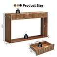 thumbnail image 3 of PHOYAL Fluted Walnut Console Table with 3 Drawers, Entryway Table with Storage Shelf, Narrow Wood Sofa Table for Hallway Living Room, 3 of 8