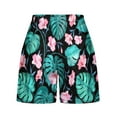 thumbnail image 5 of Zorckvet Elastic Waist Shorts for Women Wide Leg Casual Floral Beach Fashion Womens Shorts with Pockets, 5 of 5