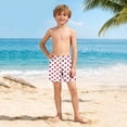 thumbnail image 6 of ITSAME Boys Swim Trunks, Polka Dot Print with Compression Liner Elastic Waist Quick-Dry Beach Shorts Red Size 5, 6 of 9