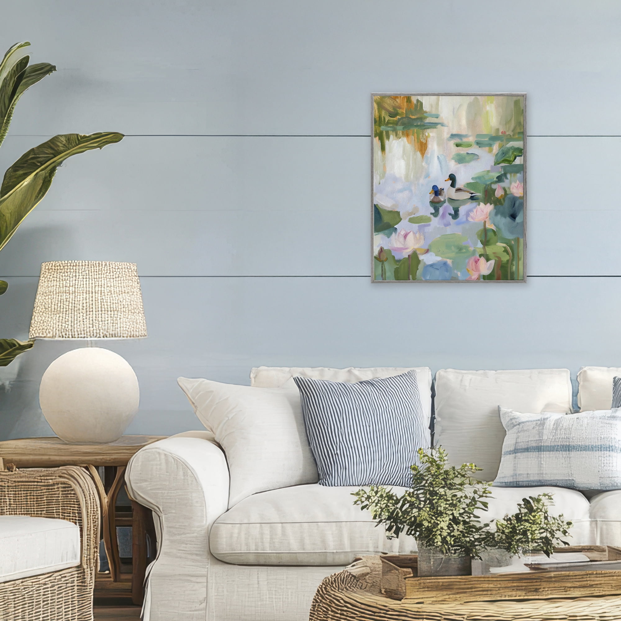 Stupell Industries Duck Pond During Tranquil Morning Gray Framed Giclee Art, design by The Prints Vibe