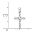 thumbnail image 4 of 14k White Gold 1/4ct. Diamond Cross Pendant Charm, 4 of 4