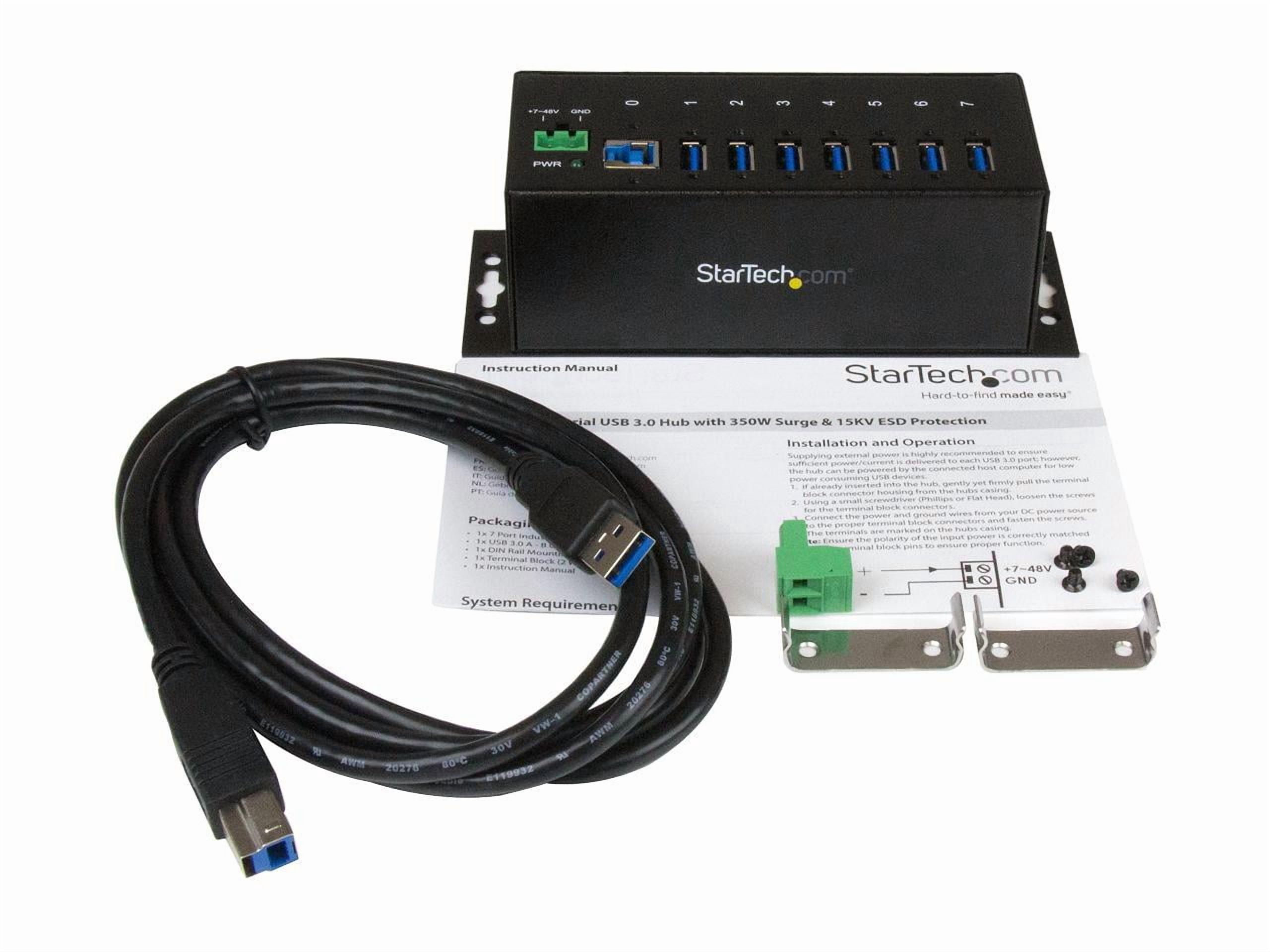 RUGGED METAL 7PORT USB 3.0 HUB DIN RAIL & SURFACE MOUNTABLE HUB