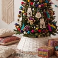 thumbnail image 3 of Woven Christmas Tree Collar Textured Base Ring Skirt Replacement for Artificial Trees Cozy Indoor Festive Holiday Decoration, 3 of 7