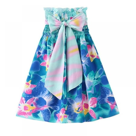 

Toddler Kids Girls Casual Summer Floral Sleeveless Sundress Holiday Dress for 3-14 Years