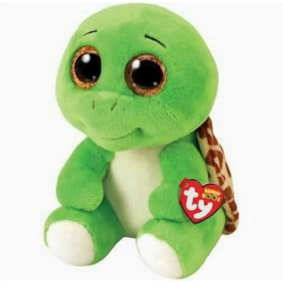 TY Beanie Boos - TURBO the Green Turtle (Glitter Eyes)(Regular Size 6" Plush)