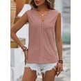 thumbnail image 2 of Anbech Women's V Neck Lace Trim Tank Tops Sleeveless Eyelet Blouse Tunics Vest Dressy, 2 of 6