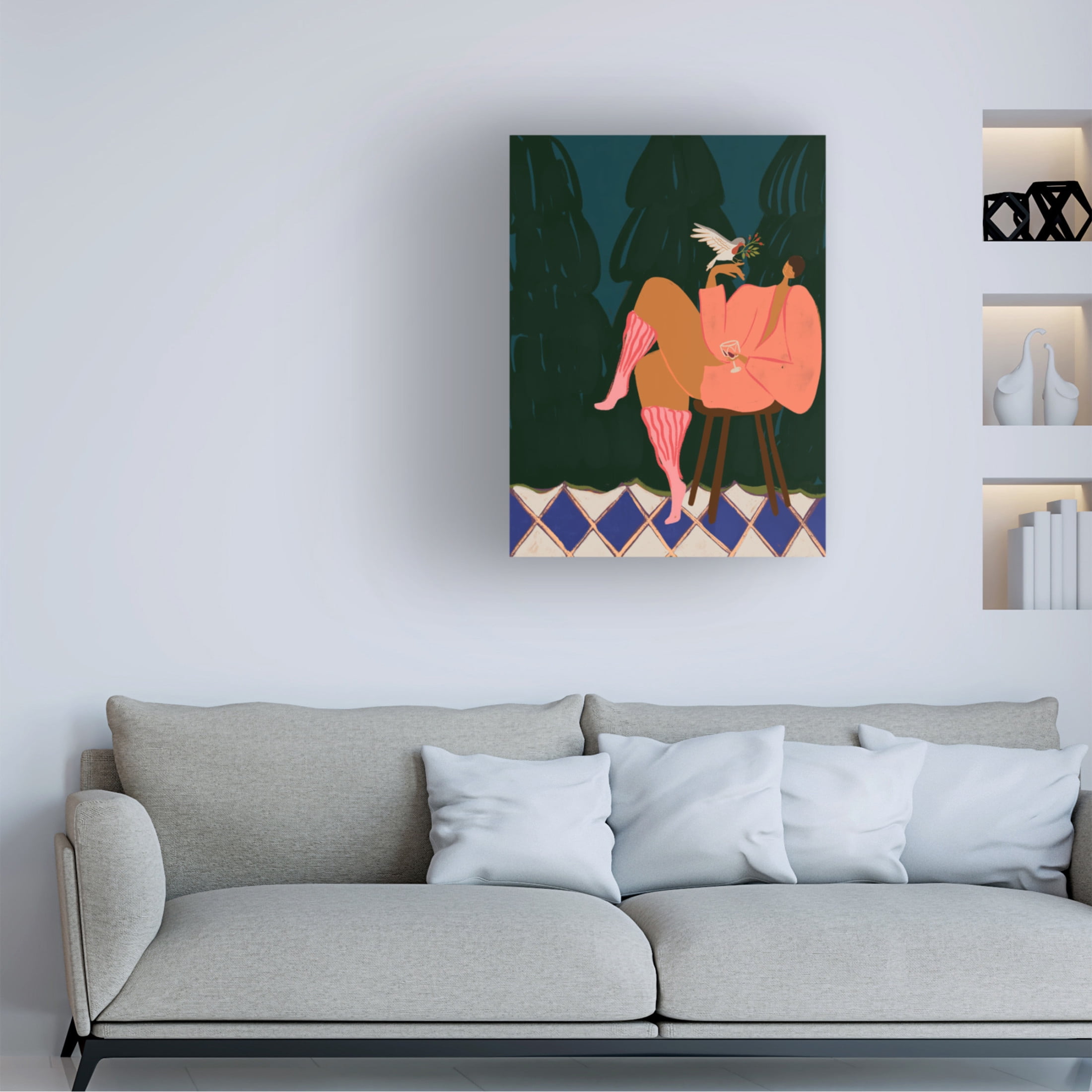 Trademark Fine Art Arty Guava  A Lil Birdy Told Me Canvas Wall Art