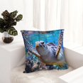 thumbnail image 6 of Pofeuu Sea Turtle Swims Print Double-sided plush pillowcase Square Throw Pillow Covers Pillows Cover for Living Room Bedroom Sofa Couch Cushion Cover（No pillow core）-16"x16", 6 of 7