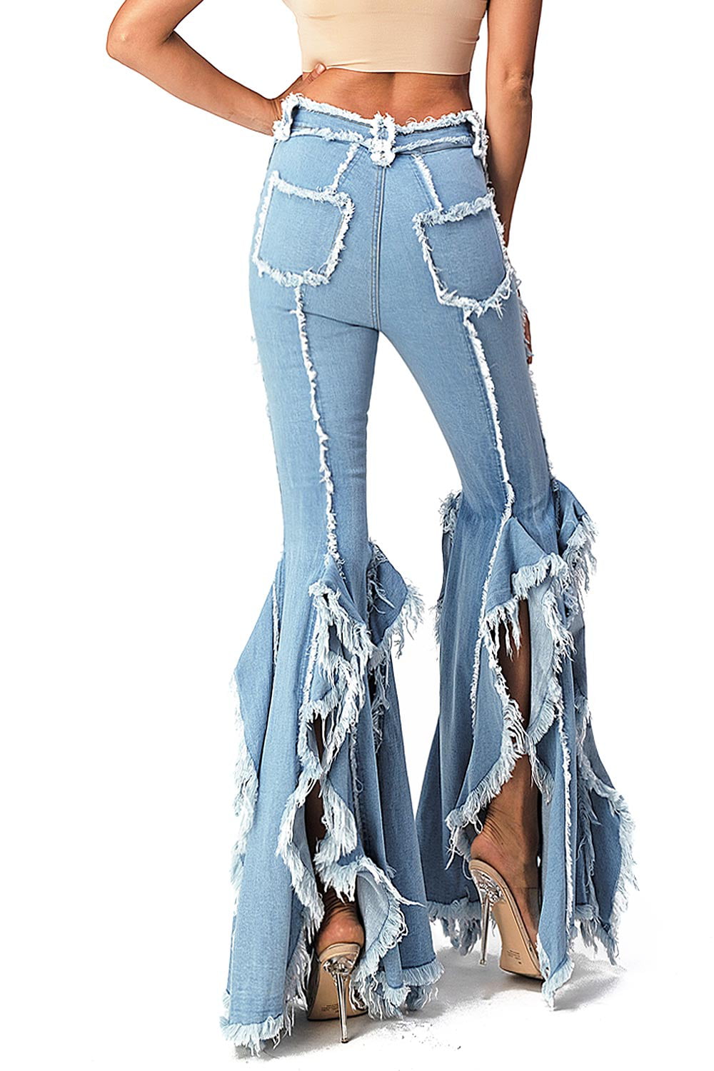 It's A Party High Waist Flare Jeans - Frock Candy