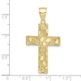 thumbnail image 3 of FJC Finejewelers 10k Gold Polished And Textured Nugget Block Style Cross Charm, 3 of 6