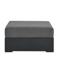 thumbnail image 3 of Tahoe Outdoor Patio Powder-Coated Aluminum Ottoman in Gray Charcoal, 3 of 8