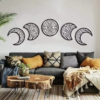 5pcs Moon Metal Wall Art Set Versatile Decor Rustproof