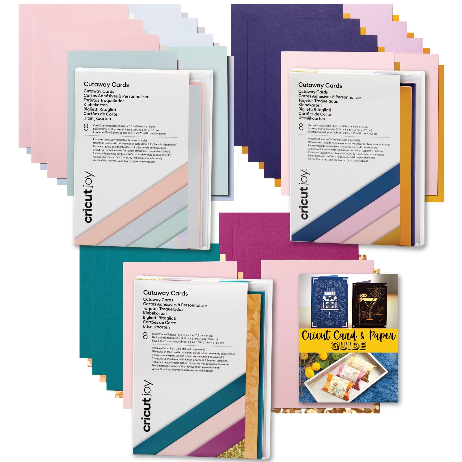 Cricut Joy Cutaway Cards Pastels, Spring Rain, Corsage Sampler Bundle