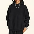 thumbnail image 4 of Thick Cotton Lined Hoodies Winter Oversized Blank Hoodies Warm Sweatshirts, 4 of 5