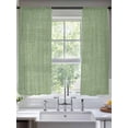 thumbnail image 2 of Sage Green Linen Sheer Curtains for Living Room Bedroom, Farmhouse Pure Color Country Farm Light Filtering Sheer Curtains, Rod Pocket Voile Window Drapes, 2 Panels Set 52"x 63", 2 of 7