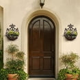 thumbnail image 4 of Sungmor Cast Iron Wall Baskets, Hollow Planter w/Fabric Liner, Half-Round Wall Pot Plants Holder, 2-Count, 4 of 10
