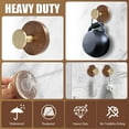 thumbnail image 4 of Suction Cup Hooks for Shower Heavy Duty 11 LB Strong, No-Drill Shower Hooks for Inside Shower, Waterproof Towel Hooks for Bathroom, Glass, Window, Mirror, Door, Loofah & Coat Holder (2, Brushed Gold), 4 of 4
