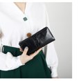 thumbnail image 2 of Cartera grande de piel vintage para mujer - Cartera de piel para mujer con protección RFID - Cartera para mujer con 13 ranuras para tarjetas y bolsillo para teléfono móvil, piel sintética negra, 2 of 5
