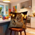 thumbnail image 4 of Uutvery Cute Animal Print Pillow Cover， Linen Fabric Sofa Cushion with Zipper， 45x45cm Washable Decorative Throw Pillow， for Living Room Bedroom Decor, 4 of 6